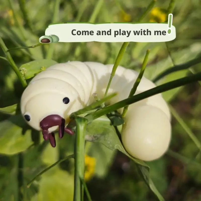 Flüssiger Sojabohnenwurm, Quetschspielzeug, lustiges Insekt, lindert Stress, Silikon-Entlüftungsspielzeug, klebriges, weiches Kneifen, dekomprimierendes Spielzeug