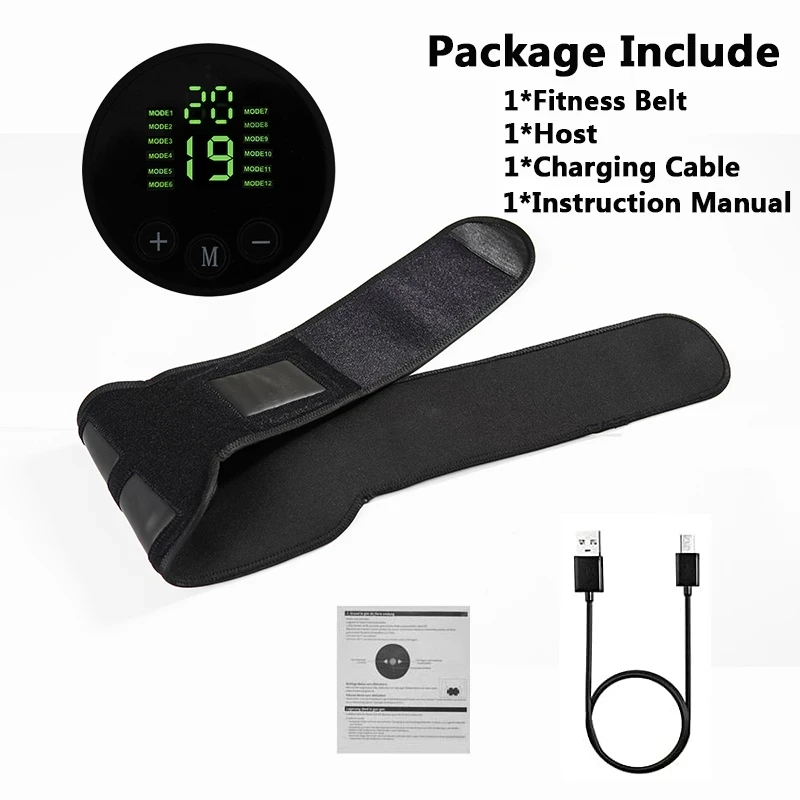 جديد USB قابلة للشحن الكهربائية ABS محفز EMS البطن العضلات محفز حزام التخسيس الاهتزاز اللياقة البدنية مدلك