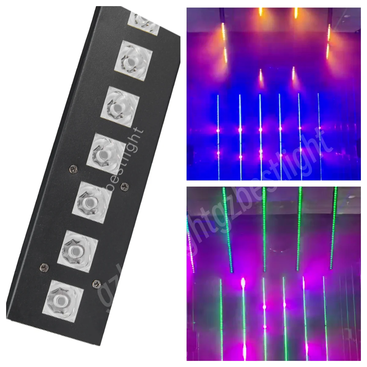 Barra de luz estroboscópica RGB para escenario, iluminación de tira larga con Control remoto inalámbrico, efecto de mezcla, 32x12W, Dmx512, para DJ