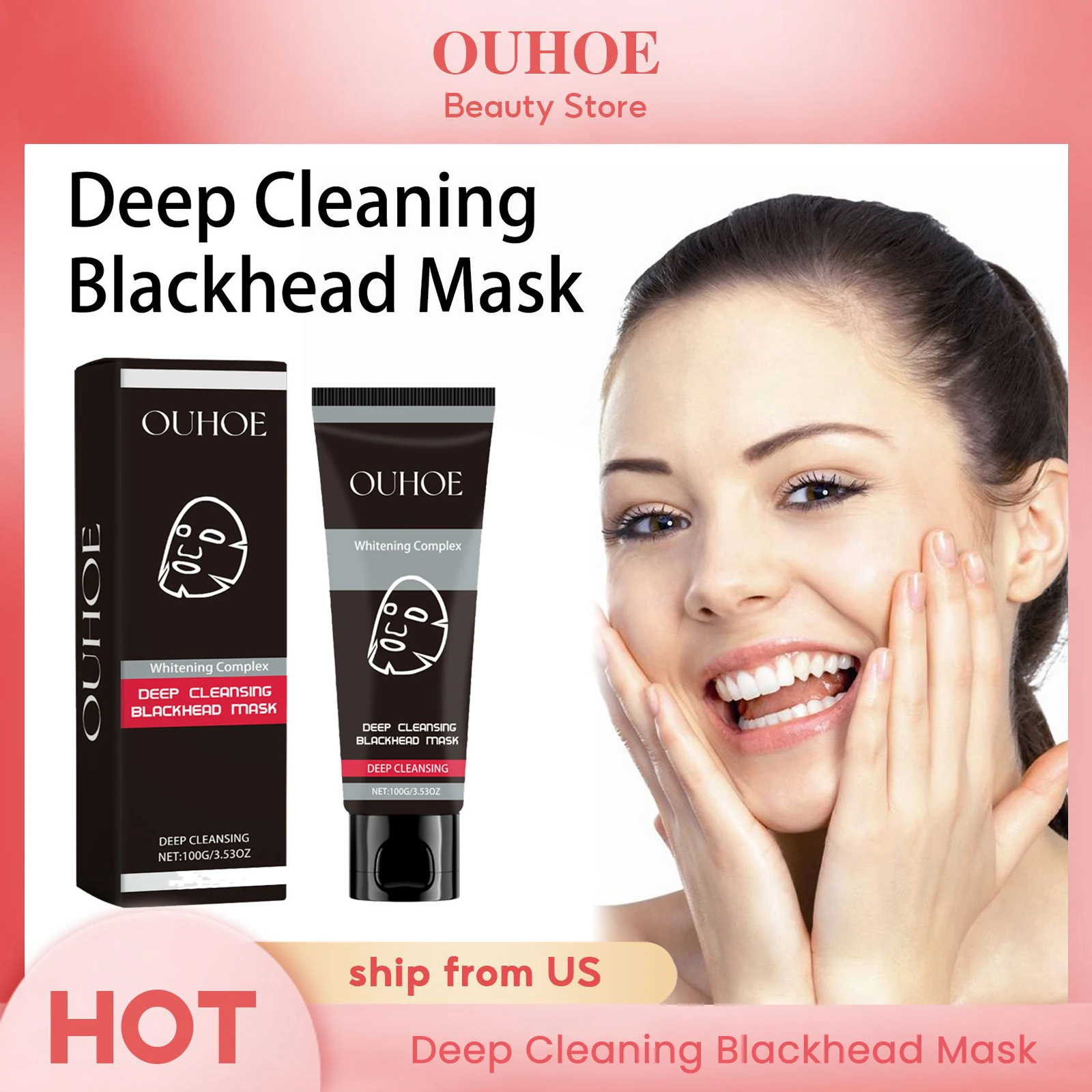Bamboo Charcoal Deep Cleansing Blackhead Mask Whitening Complex Moisturizing Smearing Mud Mild Skin Care Facial Mask