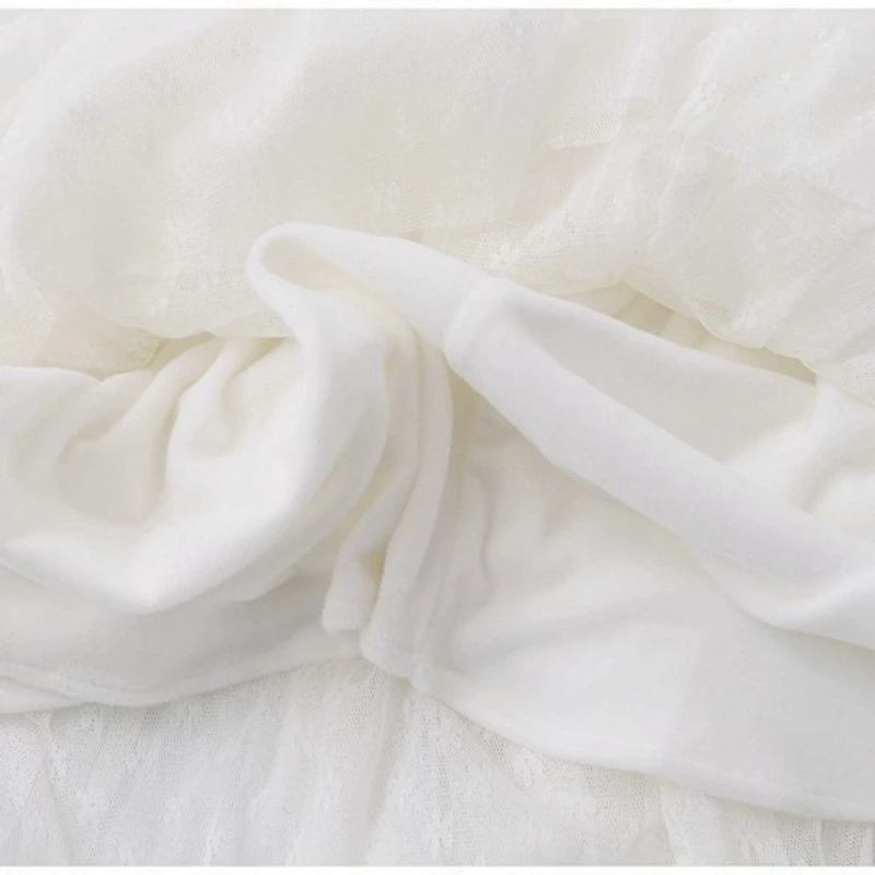 Gonna da sogno in rete elastica in vita nuova francese da donna Gonna da sogno in legno con cuciture irregolari per torta fata Gonna lunga bianca nera