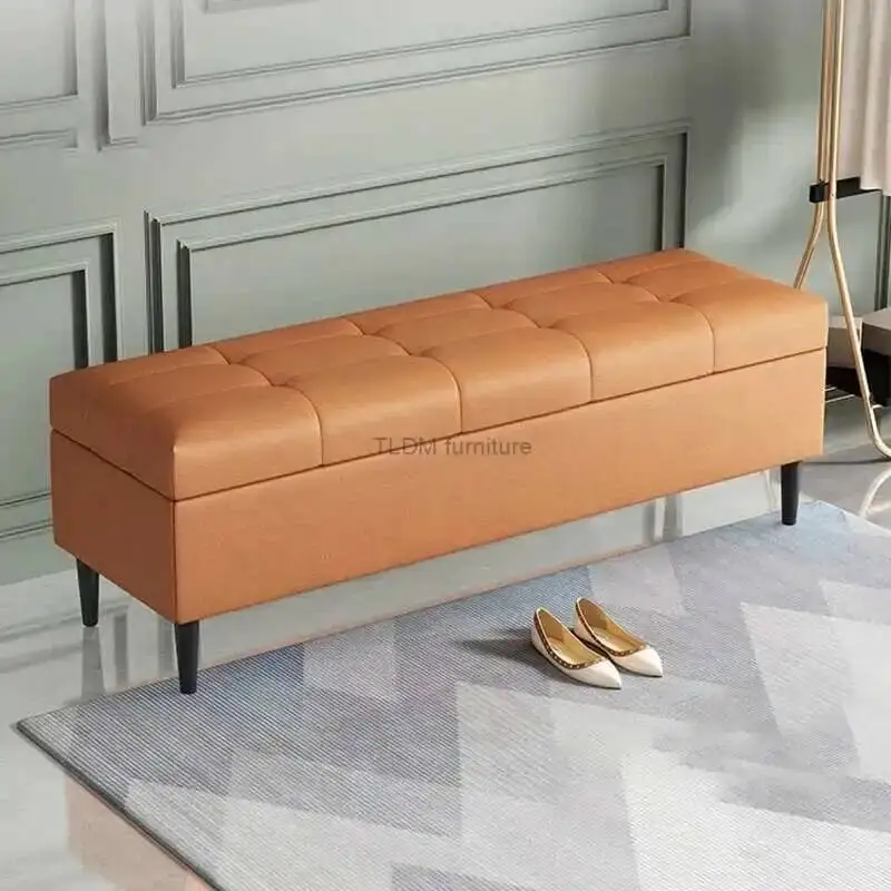 

Luxury Porch Stools Household Doorway Shoe Changing Stool Bedroom Bench Bed End Storage Stools Living Room Sofa Footstool