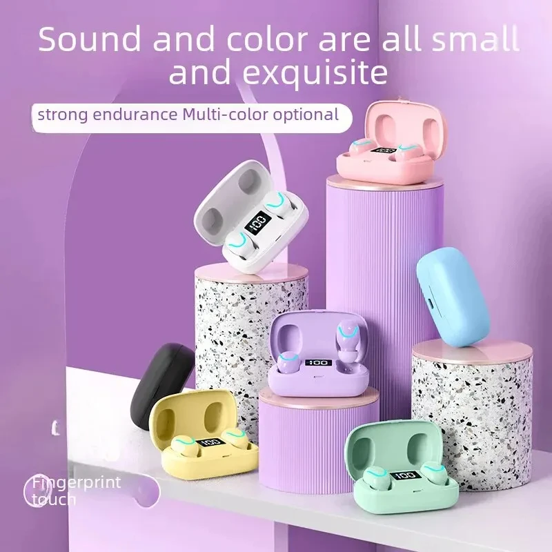 

T1 Macaron S9 In-ear M1 Private Model Tws Various Colors X37 Wireless Bluetooth Earphones Touch Control Pink Blue Purple Yellow