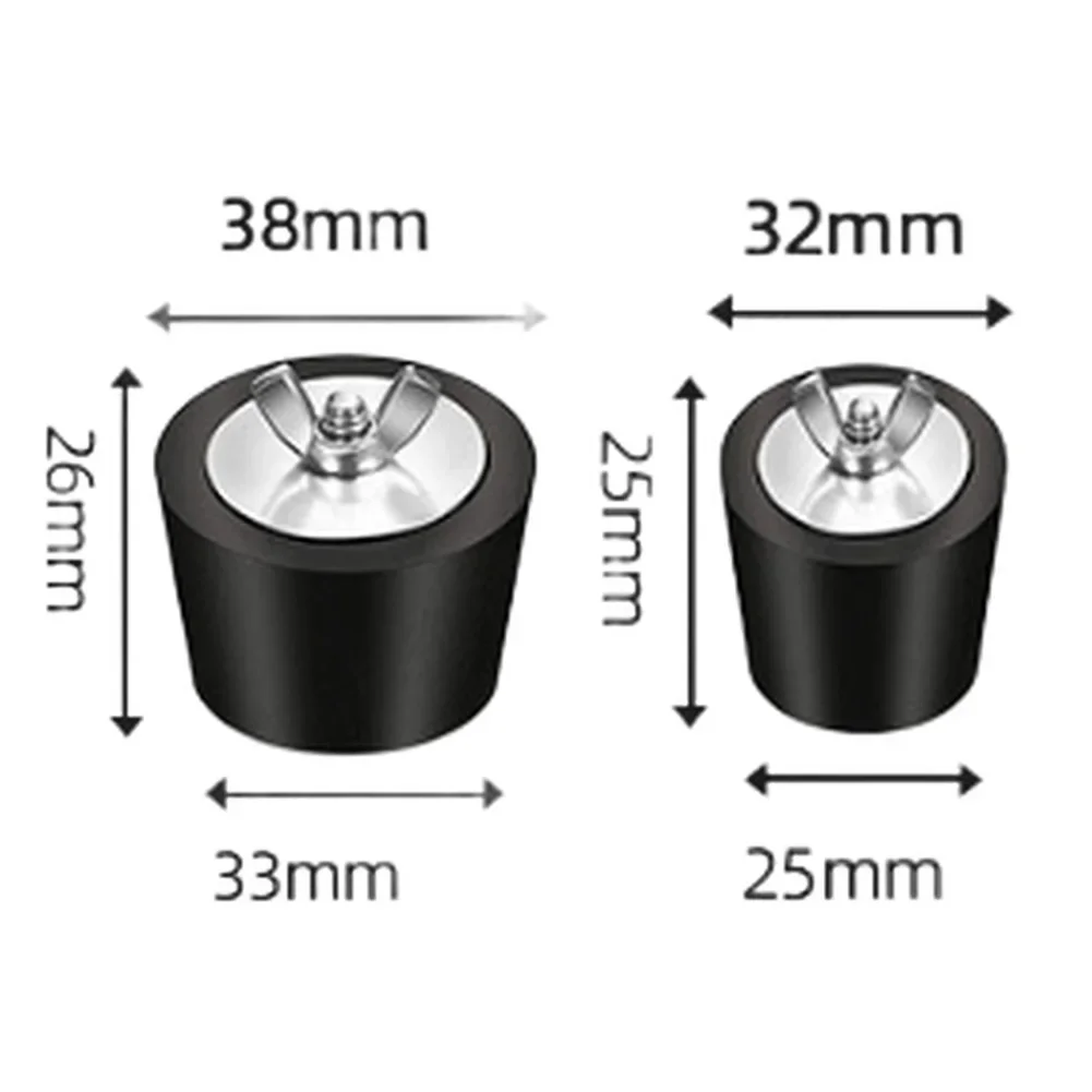 Pool drain stopper set two pieces 32mm 38mm stainless steel and rubber for winter pool inlet sealing and protection