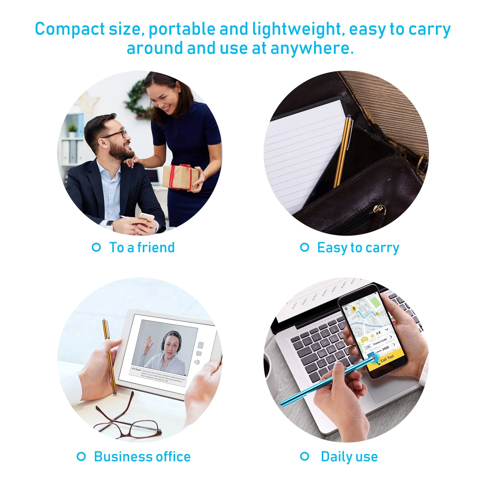 

6Pcs Sensitivity Capacitive Stylus Pens Universal Touch Screen Pen for Tablets Smartphones Drawing Writing Stylus