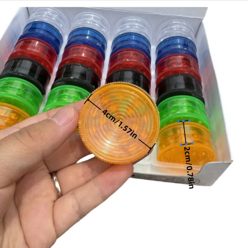 24 Pcs/Box 3 Layers Dia 40MM Herb Grinder Pepper Mill Hand Crusher Spice Smoking Accessories