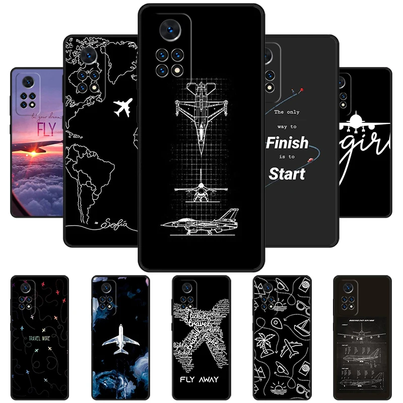 Aviator Airplane  Aircraft Pilot Phone Case For Redmi Note 11 EPro 11S 10T 9S Promax 8 Pro Xiaomi Mi 10 11 12X 12S Ultra Cover