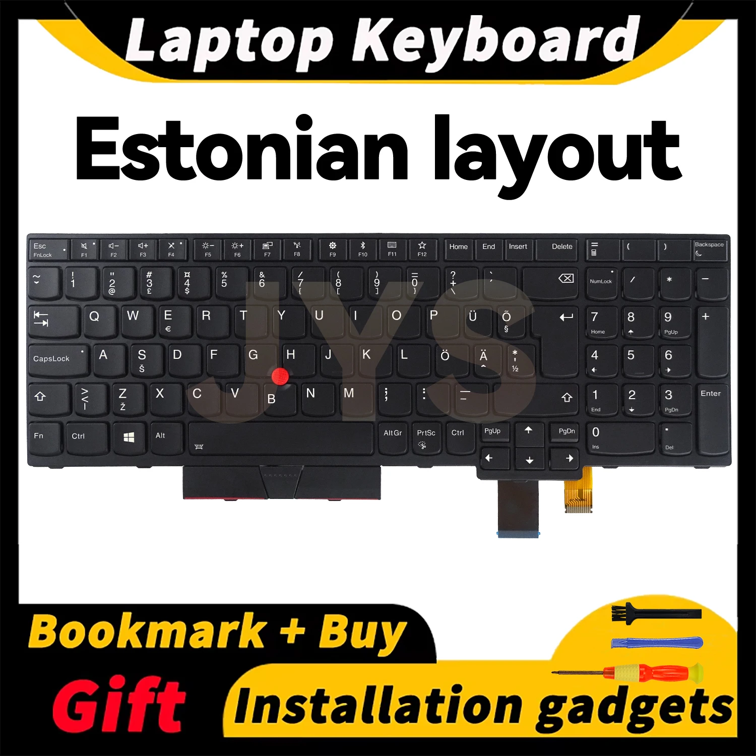 

For Lenovo ThinkPad T570/T580/P51S/P52S laptops replacement keyboard with backlit Estonian layout 01ER582 01ER541 SN20M07934