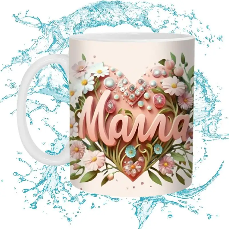 Mothers Day Coffee Mug 350ML Love You Mom Ceramic Mug 3D Mother's Day Ceramic Coffee Mug Mother’s Day Accessor For Women From