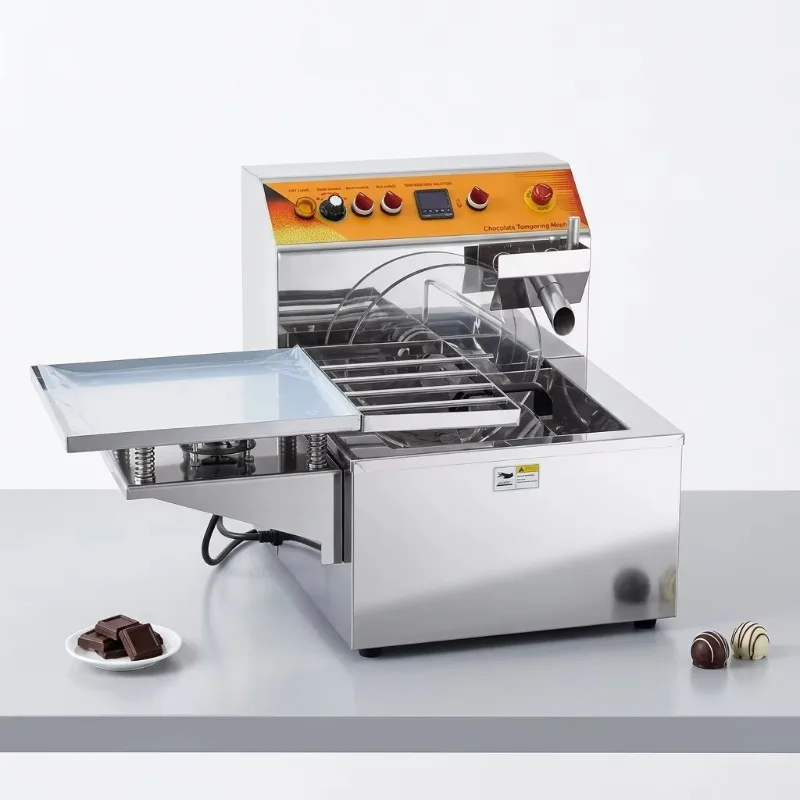 Chocolate Tempering Melting Machine Integrated Vibrating Table Chocolate Dipping Machine