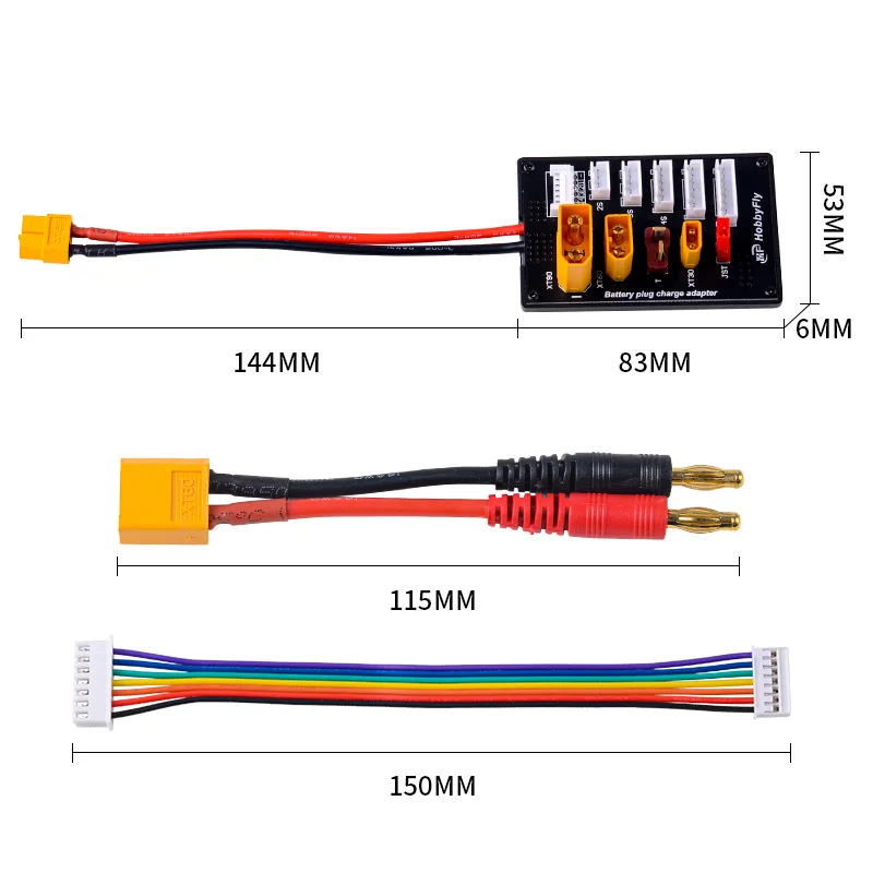 XT30 XT60 XT90 connettore JST T batteria Lipo Multi caricatore 2-6S scheda di ricarica parallela per caricabatterie Imax B6 B6AC ISDT Q6 Lite