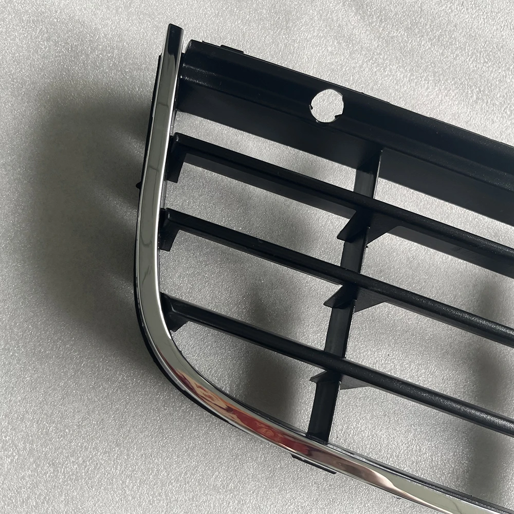 الكروم الأسود ABS الجبهة السفلى المصد مركز شبكة شواء مصبغة تنفيس ل جيتا MK5 2005-2009 1K0853677C اكسسوارات السيارات #5