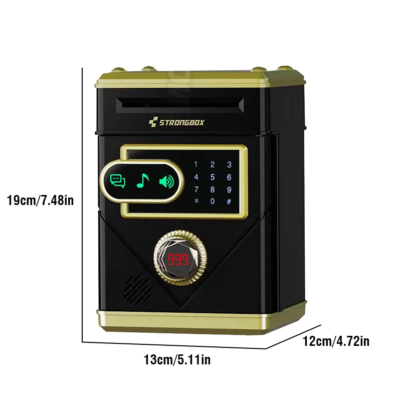 Electronic Password Safe Money Box Toy Automatic Coin Saving Box With Music Digital Saving Pot For Kids Birthday Gifts
