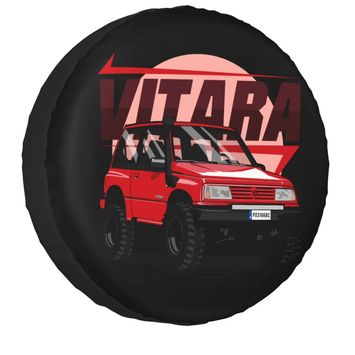 Custom Vitara Offroad Spare Tire Cover Case Bag Pouch for Jeep Hummer Car Wheel Protectors Accessories 14\