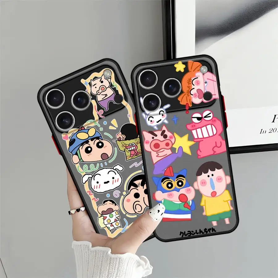 حافظة لهاتف ابل ايفون 12 13 11 برو ماكس 17 اير 15 16 14Plus XS Max 7 8 13 Mini Cute Cartoon C-rayon S-hinchan #1