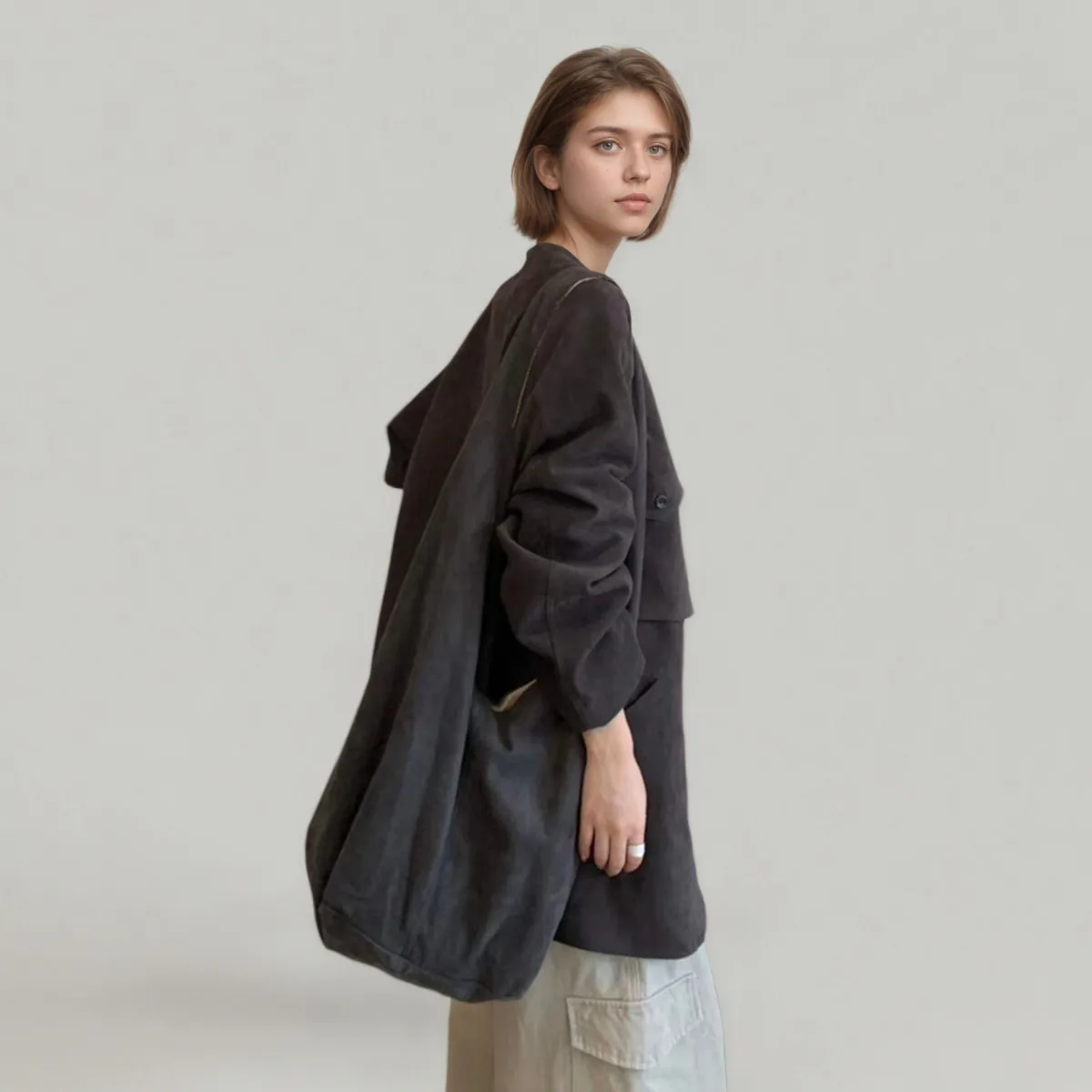 CiCi 2025 معطف قصير لخريف وشتاء للنساء بتصميم عصري وسترة خفيفة الوزن من البوليستر #4