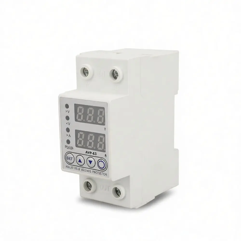 Digital Display Overvoltage Undervoltage Protector Adjustable Current Limiter Automatic Reset Relay For Home Industrial Power
