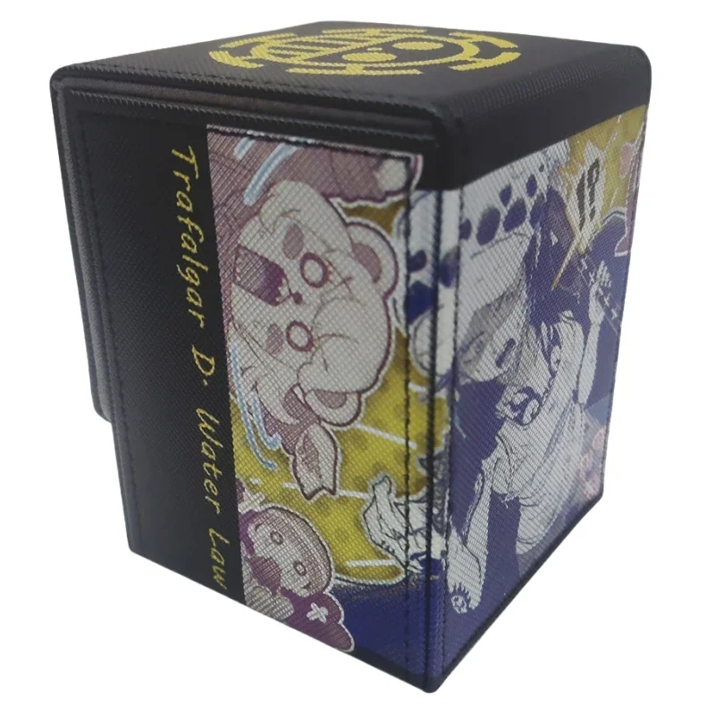 ONE PIECE OPCG Trafalgar D Water Law Animation Characters DIY Leather Storage Card Box Anime Classics Game Collection Cards Toy