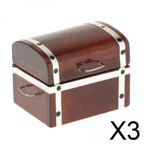 

Mini Wood Storage Case Dollhouse Miniatures Organizer Box for 1 12 Scale Furniture and Dolls Room Decoration