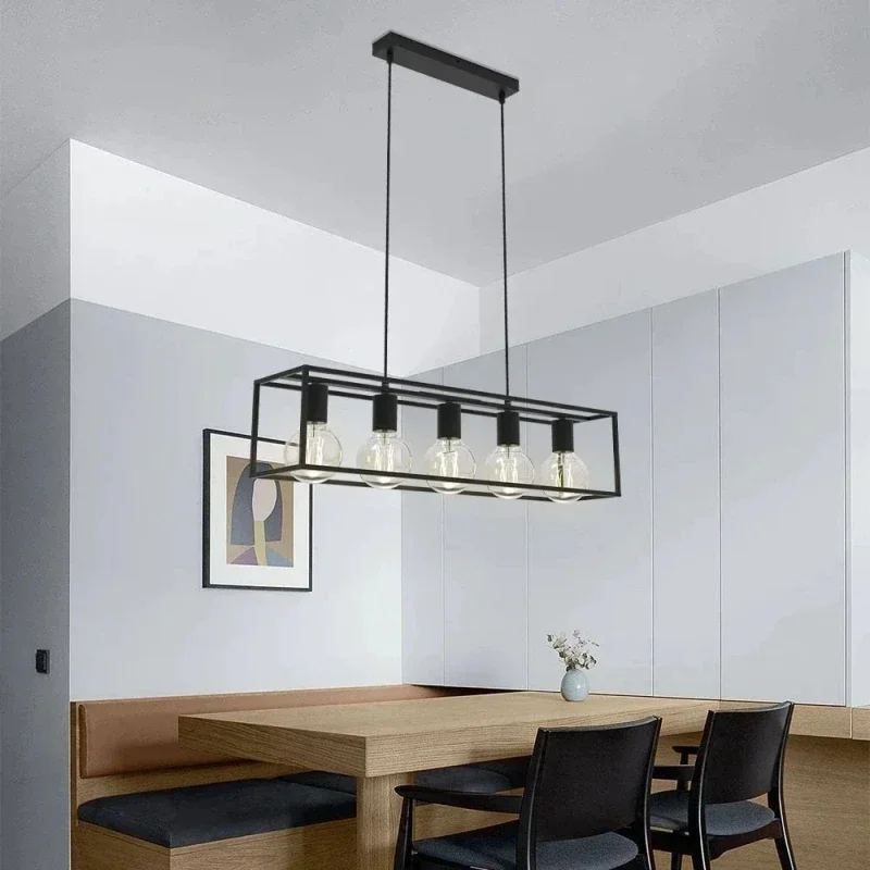 Nordic Industrial Style LED Pendant Lamps Dining Room Parlor Chandelier Conference Room Hotel Bar LED Ceiling Lighting Fixtures