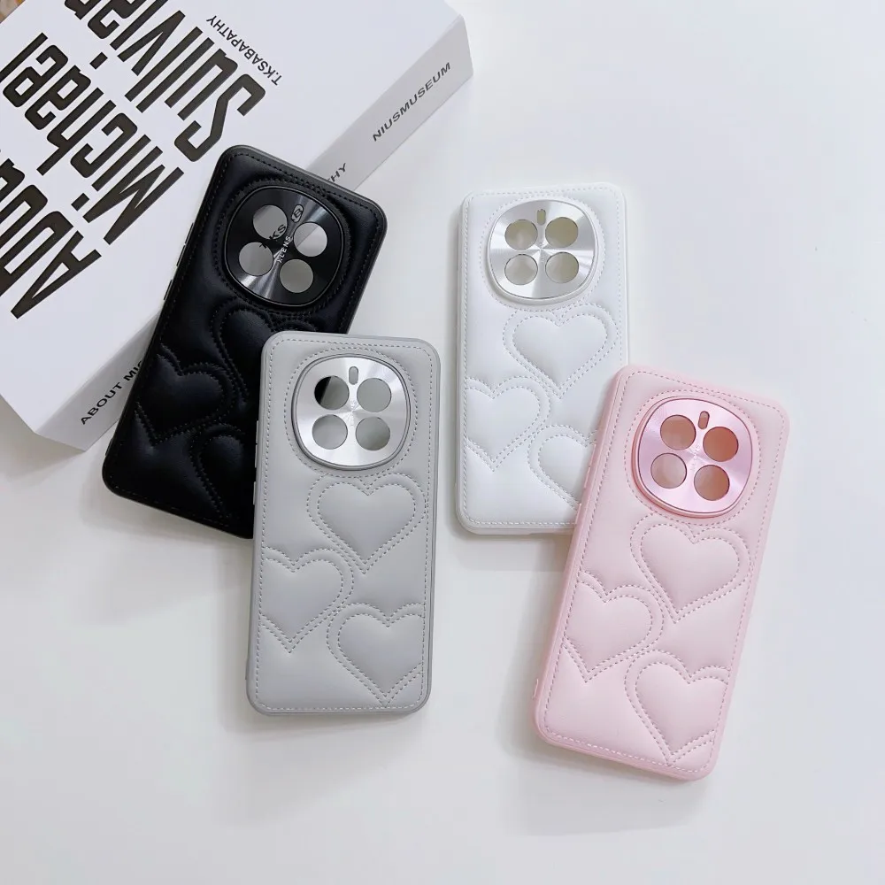 For Huawei Magic 7 Pro Case Luxury PU Skin Love Lens Protective Back Cover Case For Honor Magic 7 7Pro Full Cover Phone Shell
