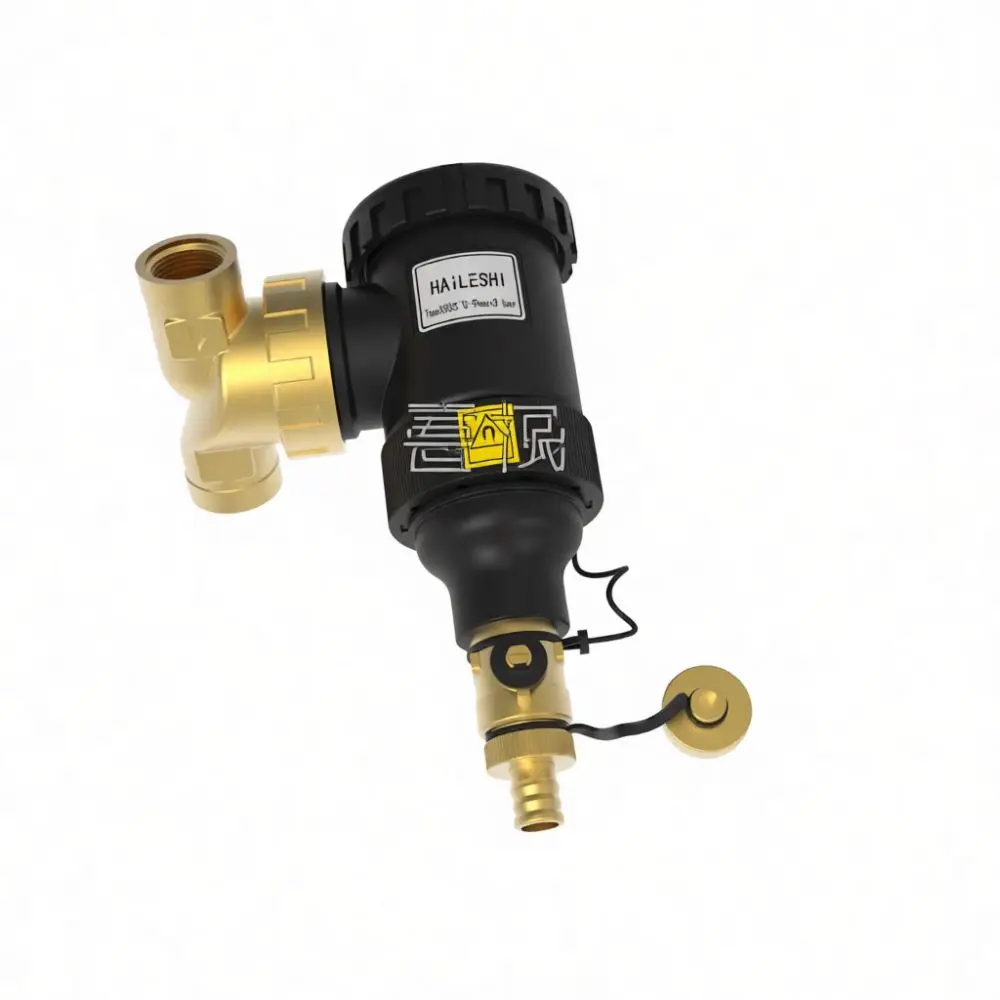 Boiler Magnetic Filter Brass Central Heating Water Purifier Inline Rust Scale Catcher For Radiant Floor Plumbing Systems