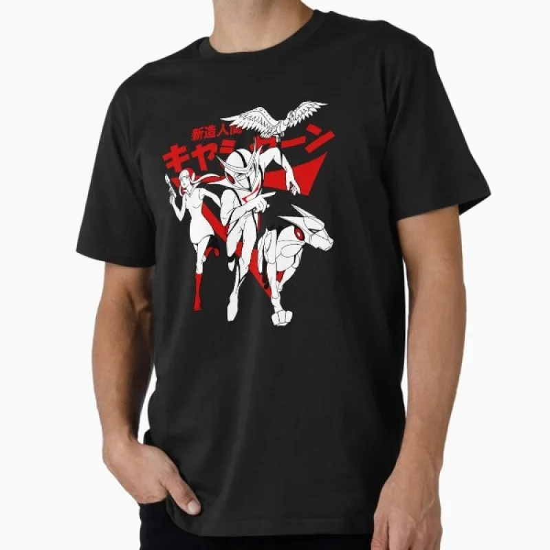 

Kyashan Four Battle of the Planets Anime Gift t shirt Gatchaman graphic tee Y2K Clothes Cartoon printed Large size Tops