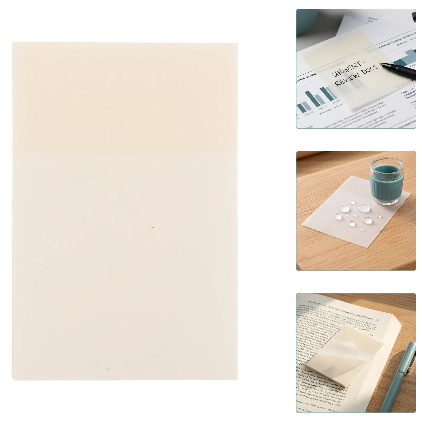 

20 Pcs Transparent Sticky Tab Books Waterproof Repositionable Adhesive Notes For Study Office Planner Agenda Organizing