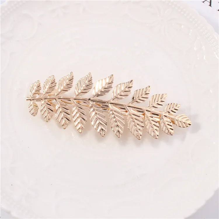 

Cute Alloy Leaf Hair Clips Set Vintage Metal Hairpins Korean Barrettes Non-Slip Design for Women Girls Gift Package