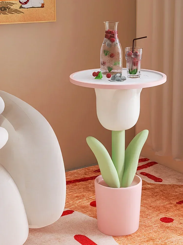 Tulip Ornaments Floor-standing Large Tray Living Room TV Cabinet Next To Sofa Home Decoration