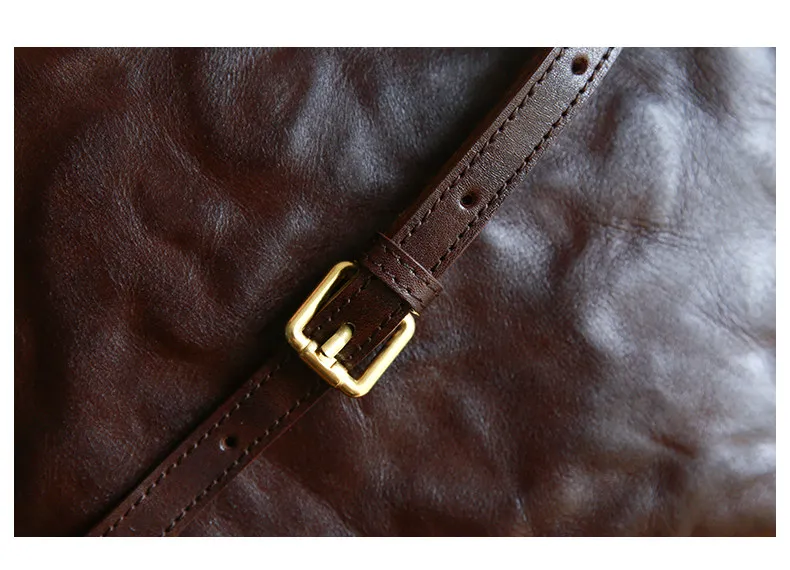 PNDME Vintage handgefertigte Damen-Handtasche aus erstklassigem Rindsleder, modische Designer-Luxus-Umhängetasche aus echtem Leder für Frauen. – Detail 13