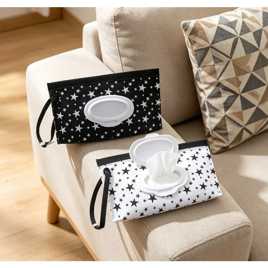 2/4pcs Portable EVA Baby Wet Wipe Pouch Flip Cover Wipes Holder Case with Carrying Rope Reusable Outdoor Stroller Accessories