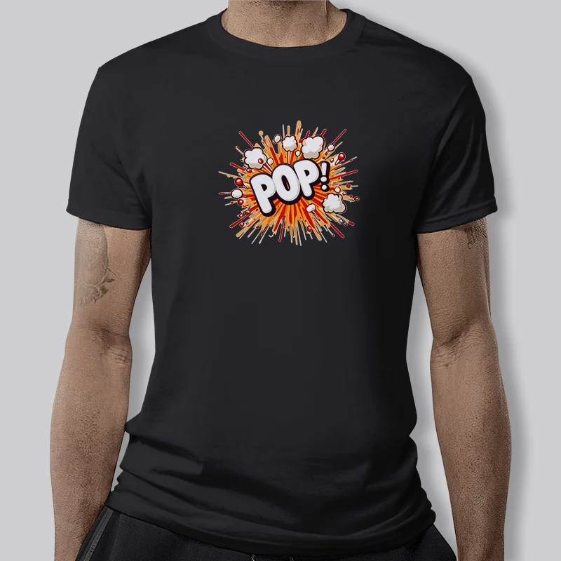 Camiseta pesada de algodón puro para hombre, camisa de media manga con cuello redondo, estilo carnaval de dibujos animados, moda de verano, Y2K AH