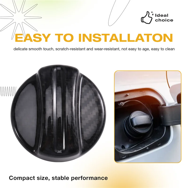 

A02Q-For BMW Car Accessories Fuel Tank Cap Carbon Fiber Trim Sticker Fuel Tank Inner Cover Car