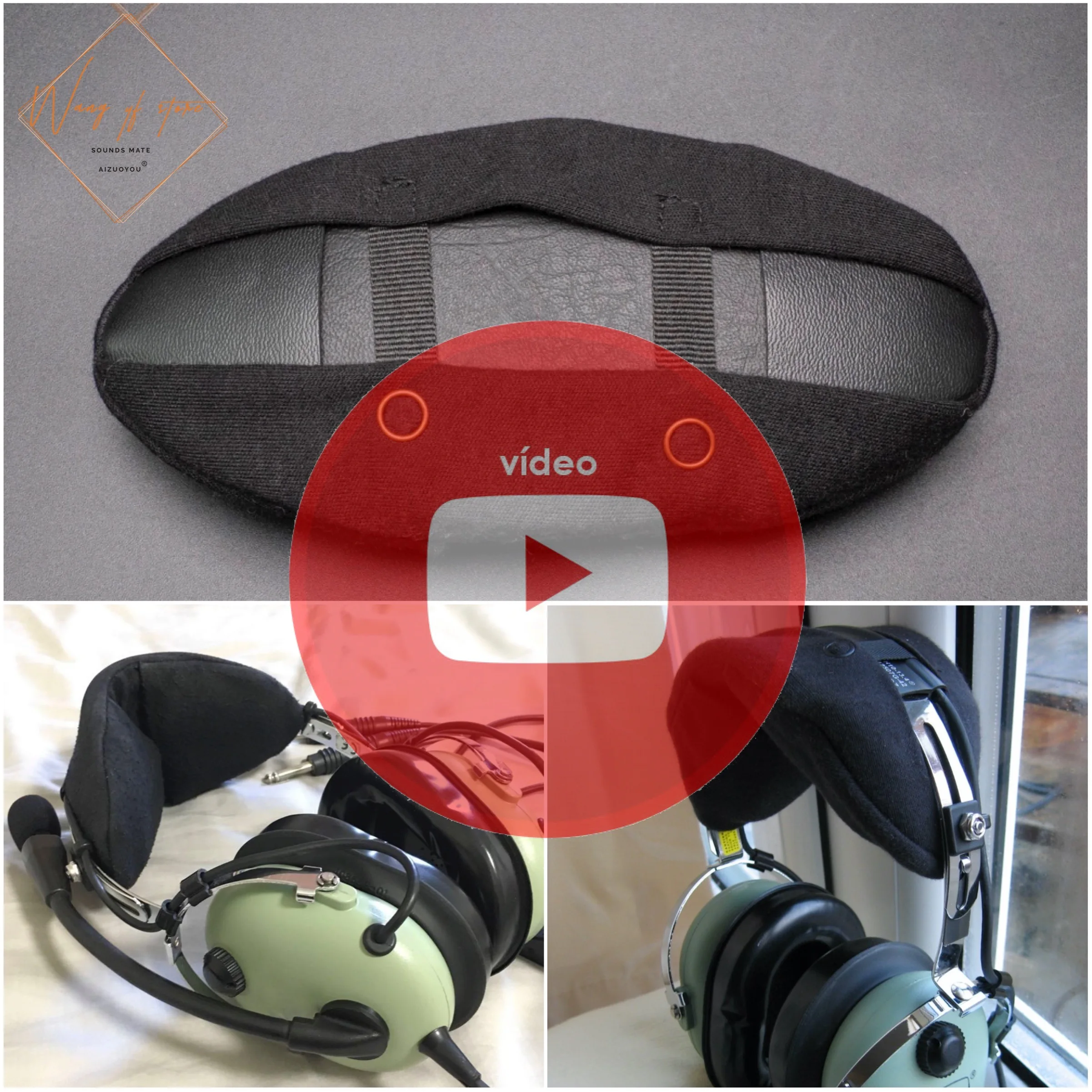 Super Soft Foam Headband Cushion Pad For David Clark H10-Series Aviation Headsets, Model H-PC and Model H-USB Computer Headset