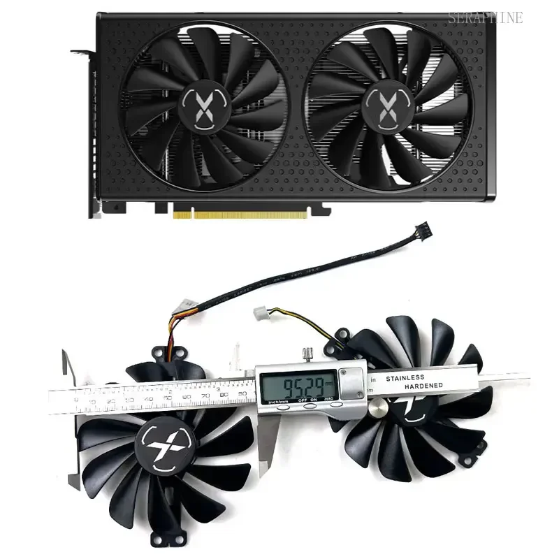 Cooling Fan Silent mode instead of fan 95mm 4pin FDC10U12S9-C for Radeon XFX RX 6600 XT 8GB Speedster SWFT 210 Core Video Fans