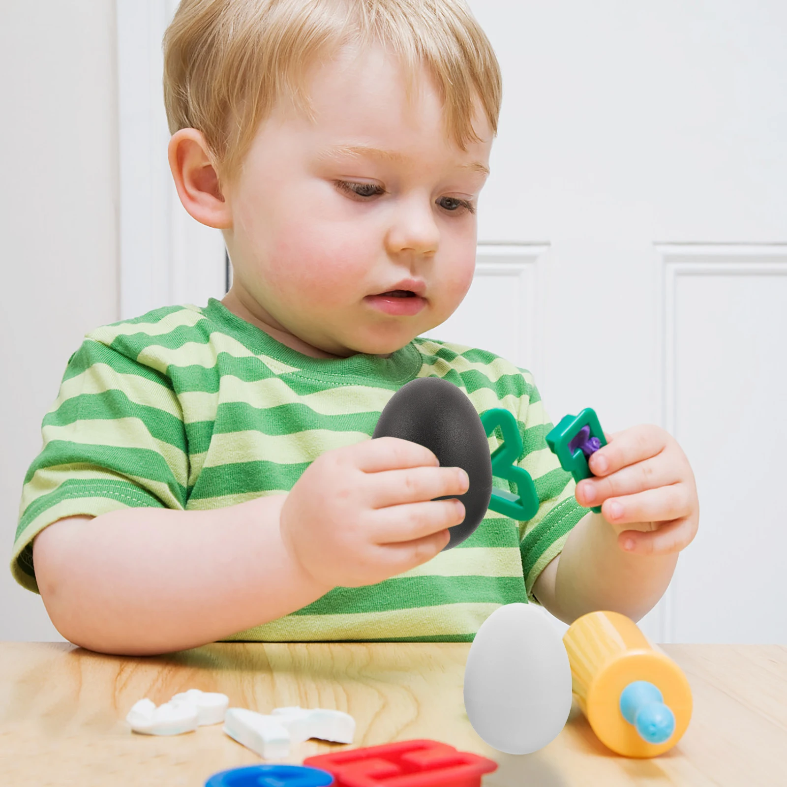 

10pcs Egg Shakers Percussion Musical Instruments Durable Plastic Maraca Eggs Bright Colors Textured Grip For