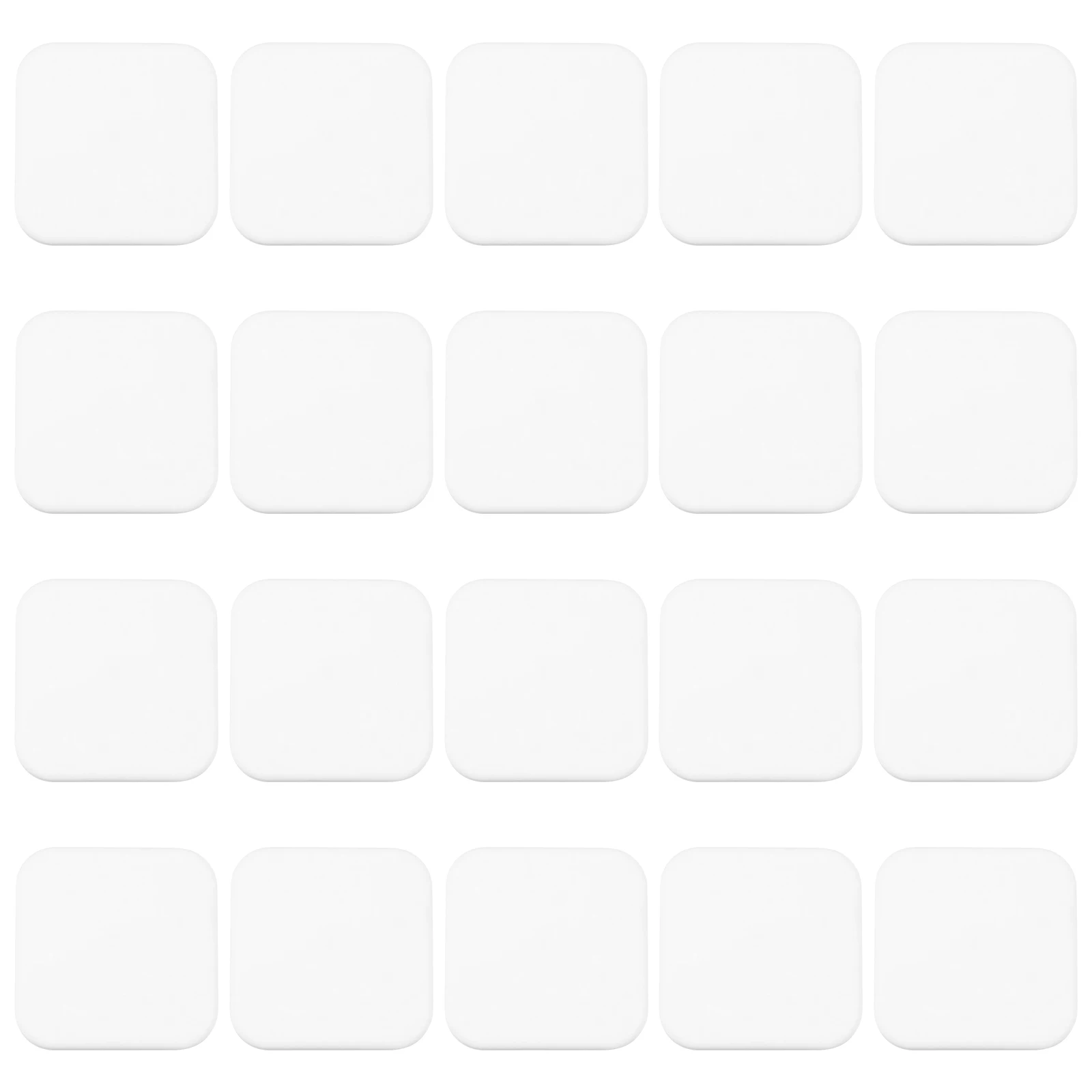

20 Pcs Door Stopper Wall Protector Bumper White Square Silicone Door Knob Crash Pad Handle Protection Anti Slam Guards