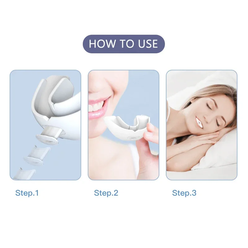 Anti Snoring Mouthpiece Soft Silicone Portable Anti Snore Device That Work Sleep Stop Apnea Mouth Guard Stopper for Men Women