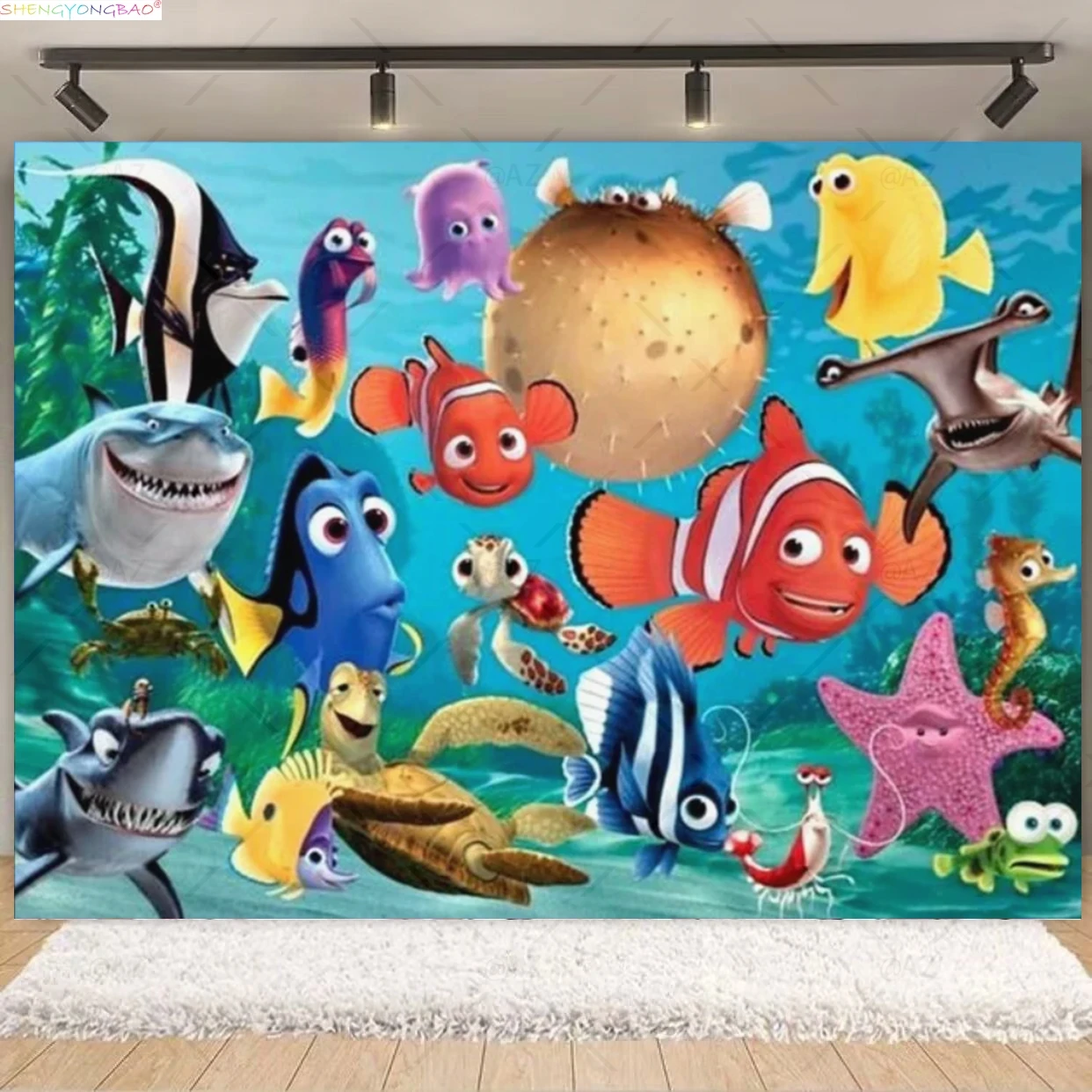 

Disney Finding Nemo & Finding Dory Happy Birthday Party Decorations Background Animals Kids Children Photography Backdrops DH-01