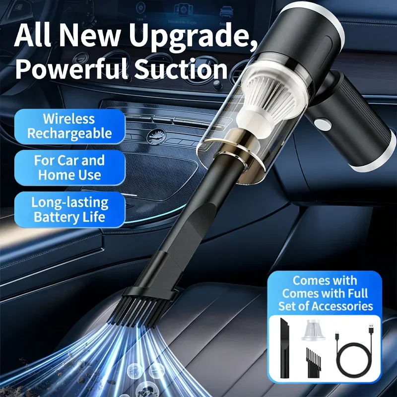 Car vacuum cleaner with dual function of suction and blowing, wireless super strong suction, handheld car vacuum cleaner