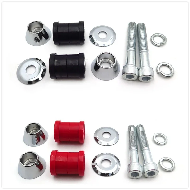 Free Shipping Motorcycle Parts Red Heavy-Duty Handlebar Riser Bushings W/ Bolt for Harley Davidson Big Twins 73-2018