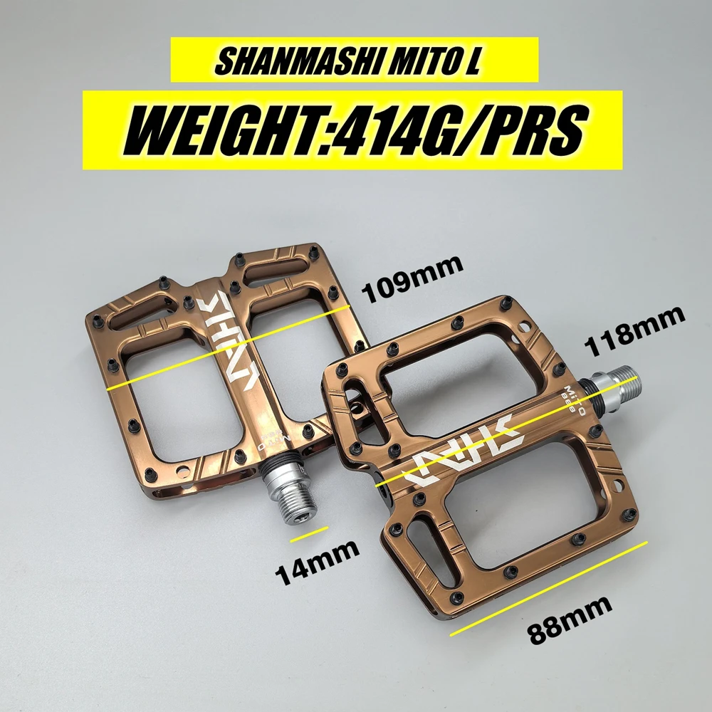 2025 شانماشي ميتول دواسات الدراجة الجبلية الطريق شقة عدم الانزلاق CNC 3 محامل مختومة دواسات الدراجة الطريق الدراجات اكسسوارات #2