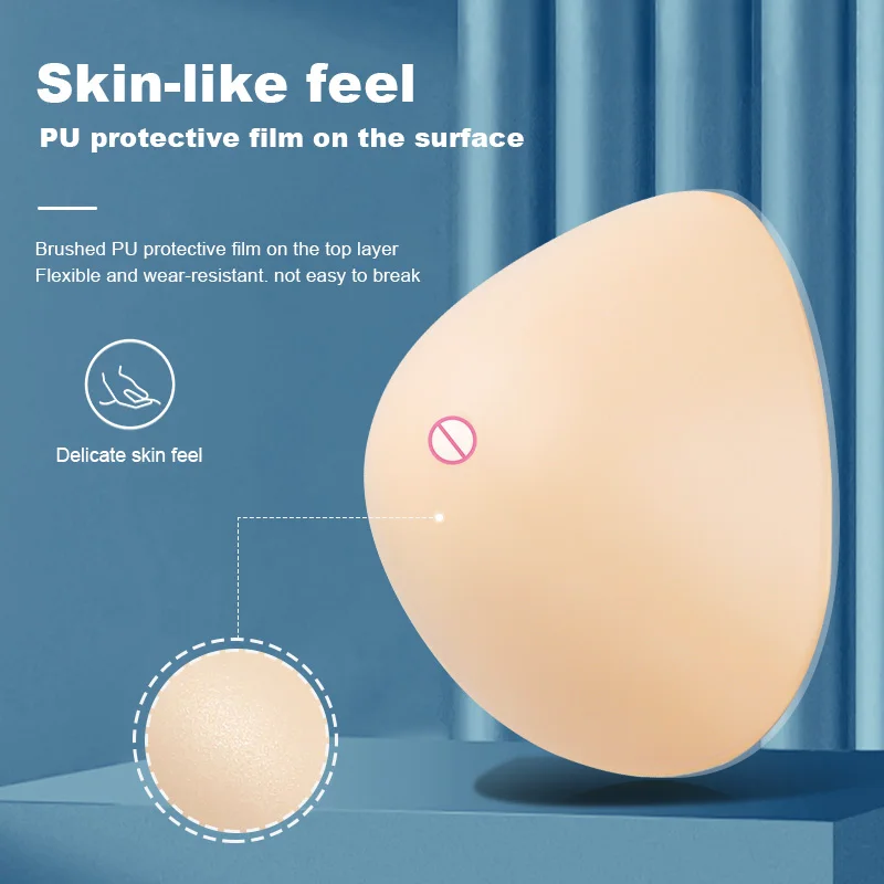 

Triangular Shape Silicone Prosthesis Light Weight Backside Deep Concave for Breast Cancer Women Mastectomy 100-400g/pc