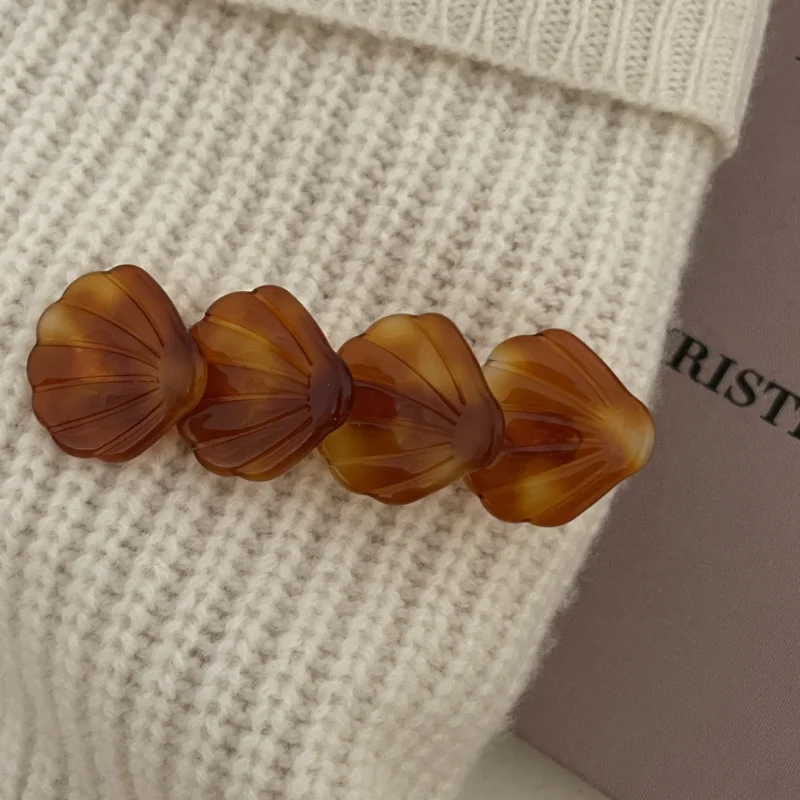 Western Style Niche Acetate Hairpin Duckbill Clip Textured Shell Side Clip Cropped Hair Clip Quality Hairpin Headwear