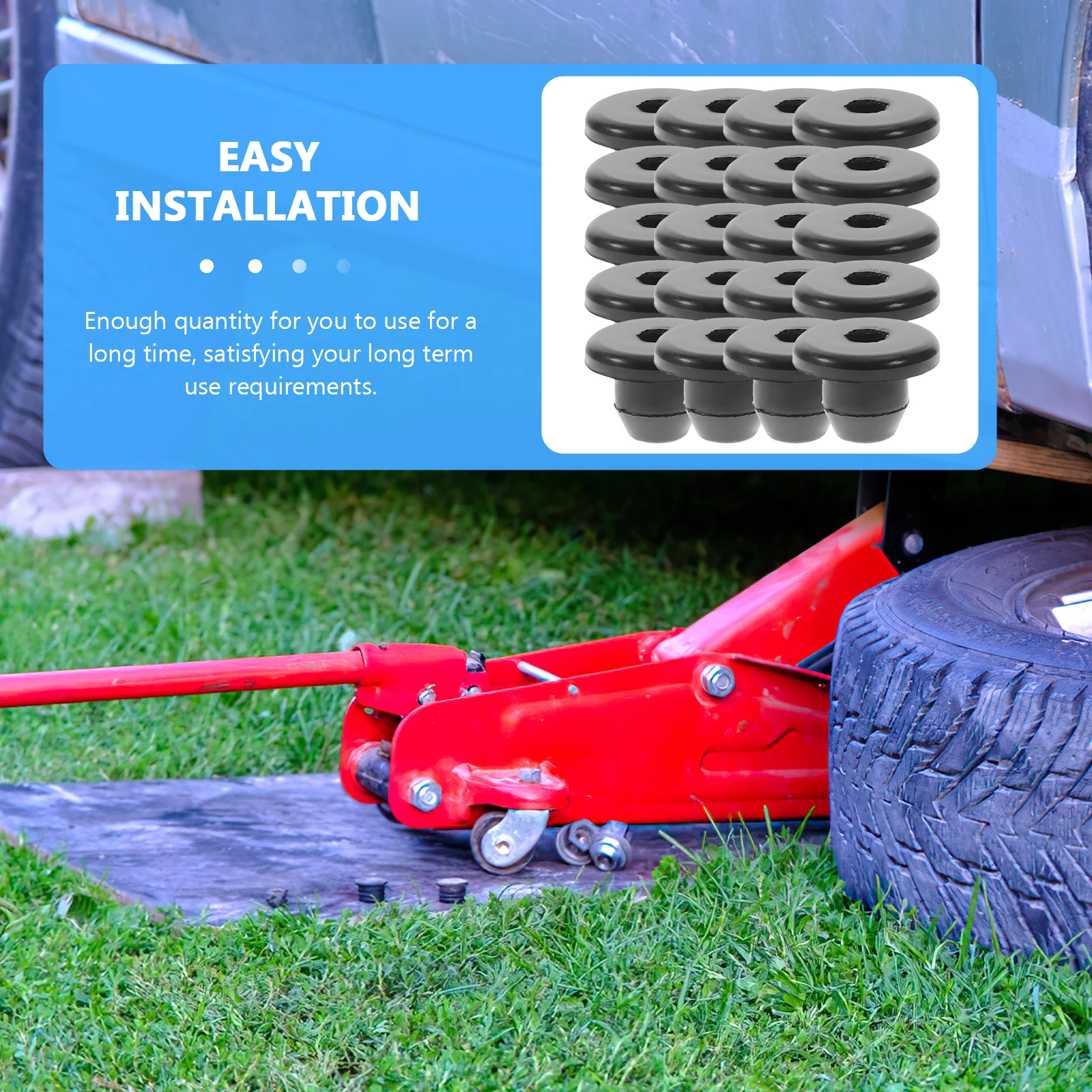 

20pcs Rubber Oil Reservoir Filler Plug Hydraulic Jack Plug Leak Proof Sealing Cap Floor Bottle Repair Replacement Bung