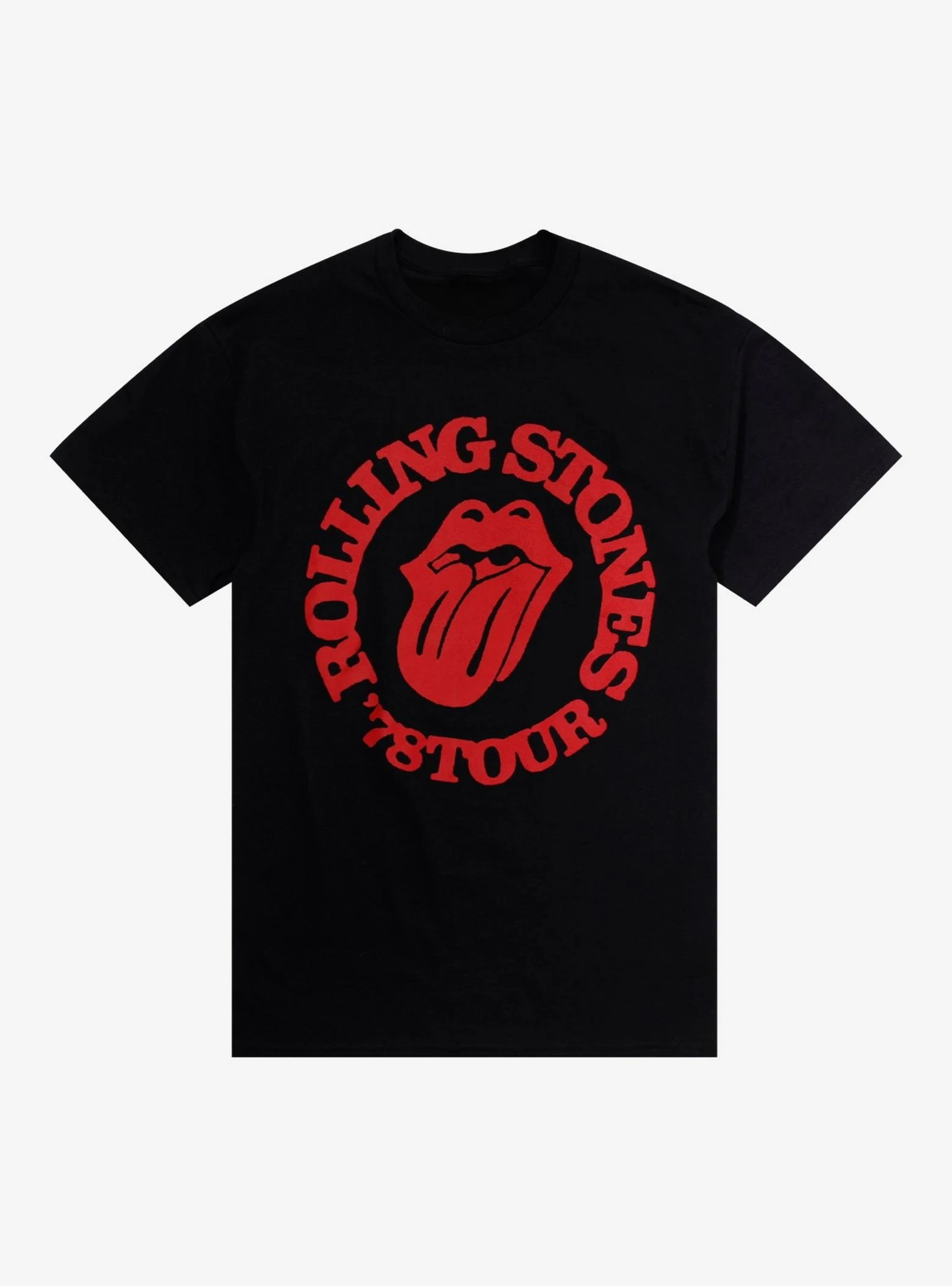 

The Rolling Stones' 78 Tour T-Shirt Peripheral Pattern Printing Summer Luxury Brand Cotton Men's and Women's T-Shirts
