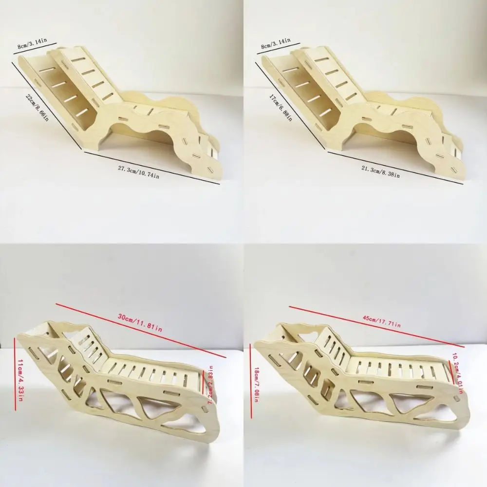 Wooden Hamster Shelter House Large Size Multi-functional Hamster Tunnel Toy Landscape Equipment Pet Hiding Place Small Pet Use view 6