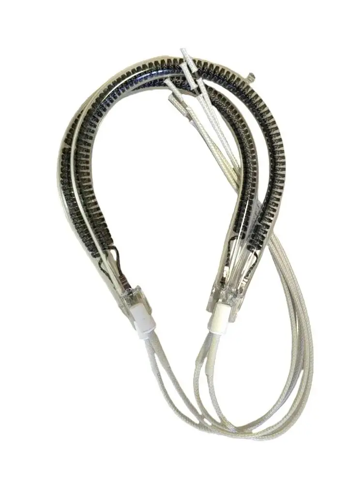 أجزاء سخان كهربائي من ألياف الكربون أسلاك التسخين أنبوب زجاجي شفاف 900 واط