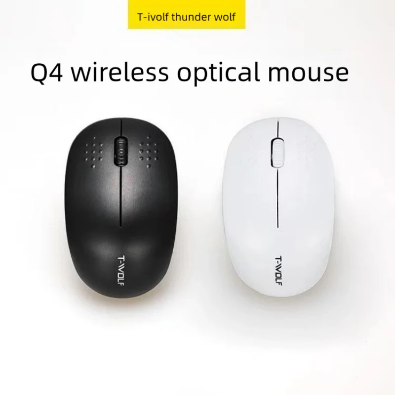 T-Wolf Q4 Compact Wireless Mouse Silent Ergonomic Portable Office Mouse For Laptop Desktop Office Workers Home Daily Computing